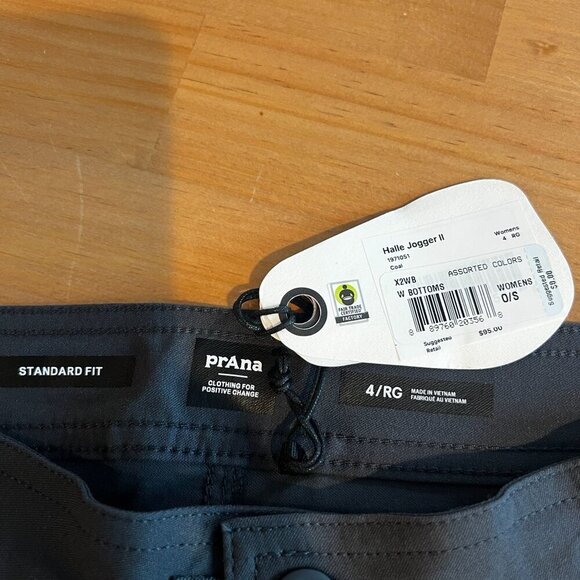 ***SOLD***prAna Womens Halle Hiking  Jogger II Sz 4 in Coal Gray Water Repellent - Picture 6 of 12